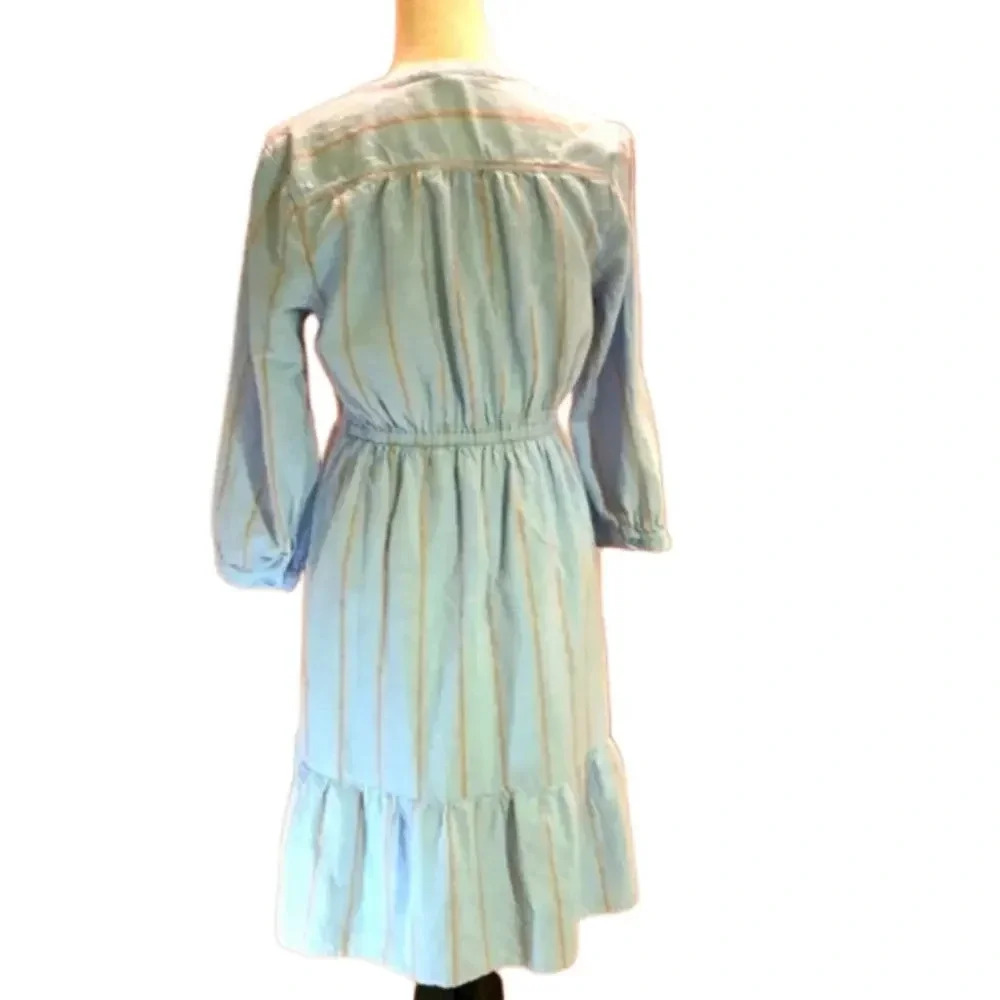 Old Navy Waist Defined Striped Shirt Dress 3/4 Sleeve Women size M - Picture 4 of 15